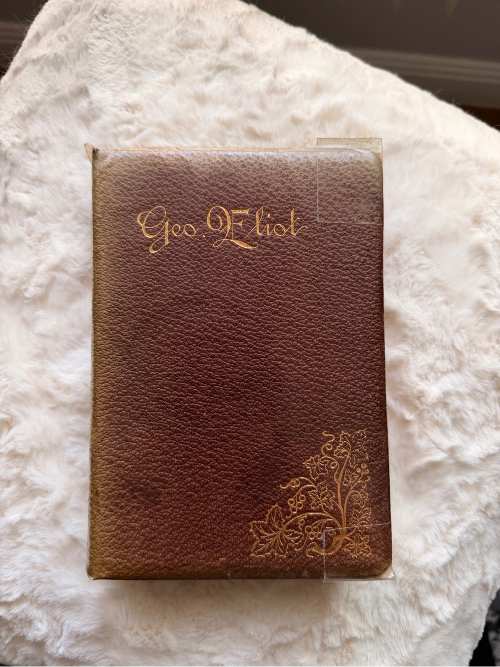Vintage Leather-Bound "The Poems of George Eliot" (c. 1890s) - Antique Book